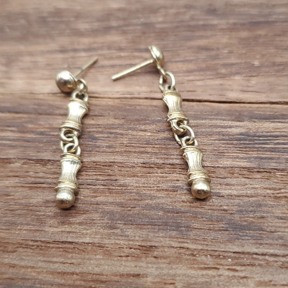 Bamboo bar dangle earrings E732‎